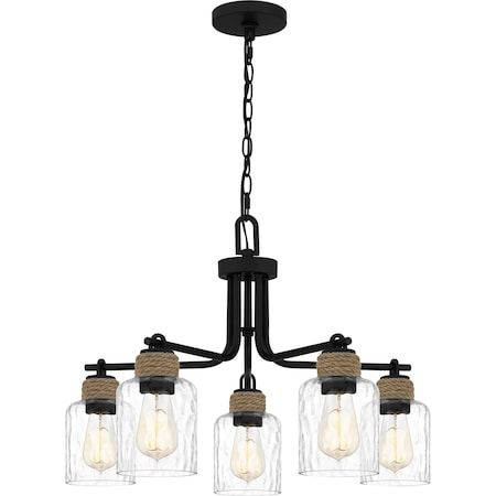 Quoizel Baltic Chandelier 5 Lights Matte Black BTC5025MBK